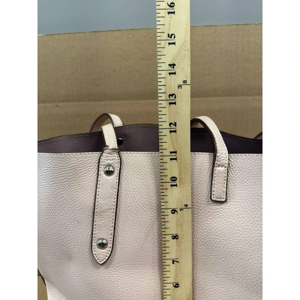 Coach Turn Lock Pebbled Leather Market Tote Bag‎ Off White #B1847-58849